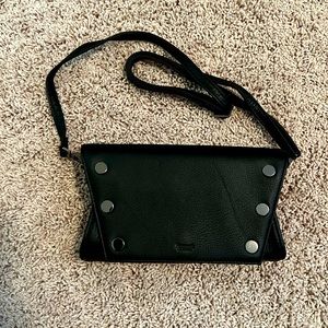 Hammitt clutch with crossbody strap